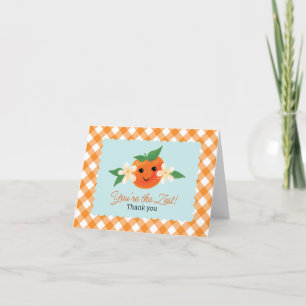 Petite Cutie Orange Carte de remerciements pliée