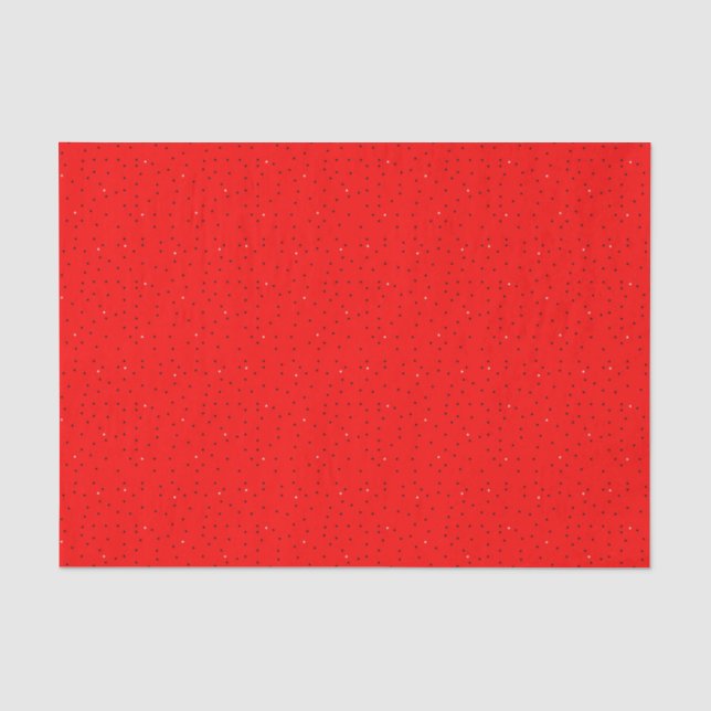 Petite Dots on Red Tissue Paper (Front)