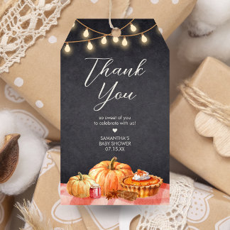 Petite Étiquette Cadeau de Baby Shower Automne Cit