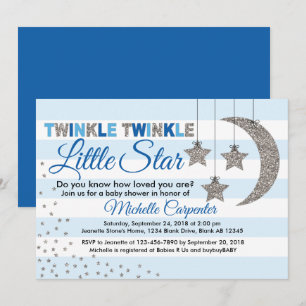 petite étoile scintillante invitation au baby show