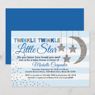 petite étoile scintillante invitation au baby show