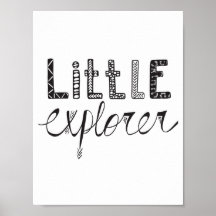 Petite Explorateur - Poster de pépinière ou de sal