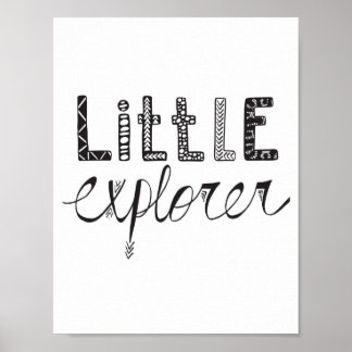 Petite Explorateur - Poster de pépinière ou de sal
