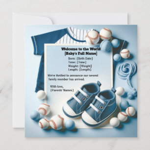 Petite Faire-part de naissance Slugger