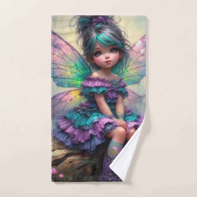 Petite fée au thème pastel (Serviette à main)