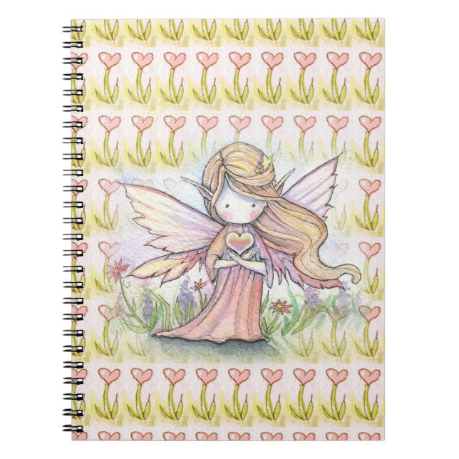 Petite Fée avec Carnet de Notes de Coeur (Devant)