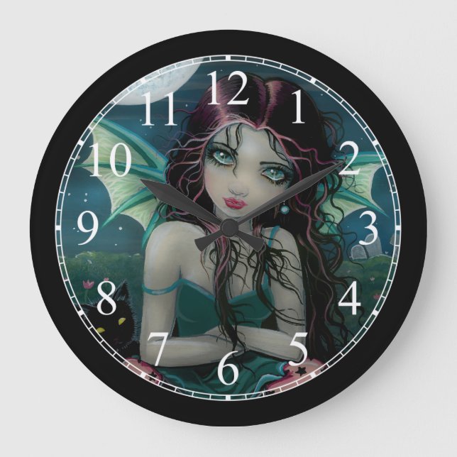Petite Fée Vampire Horloge Murale Sucrée de Mauvai (Recto)