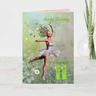 Petite-fille 11 ans, carte d'anniversaire fée fée