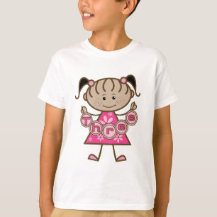 Petite fille 3e anniversaire Tshirts et cadeaux