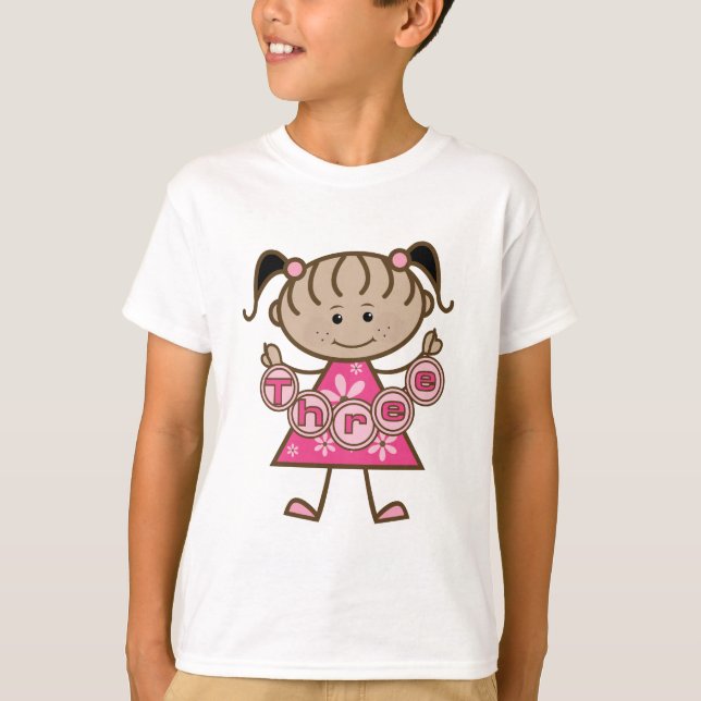 Petite fille 3e anniversaire Tshirts et cadeaux (Devant)