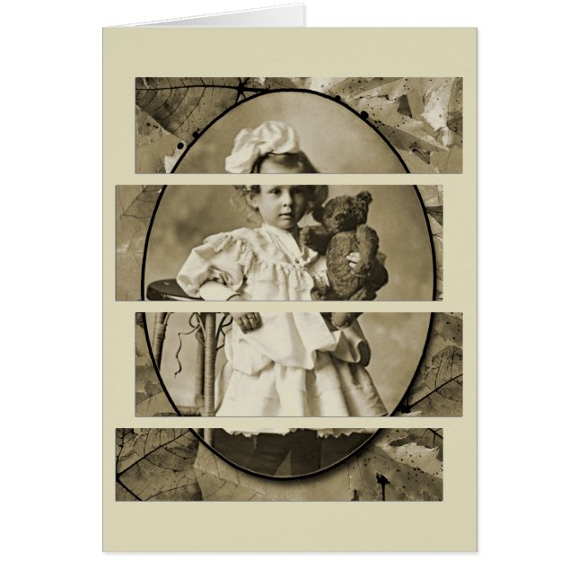 PETITE FILLE ADORABLE AVEC TEDDY BEAR DOLL 1900 (Devant)