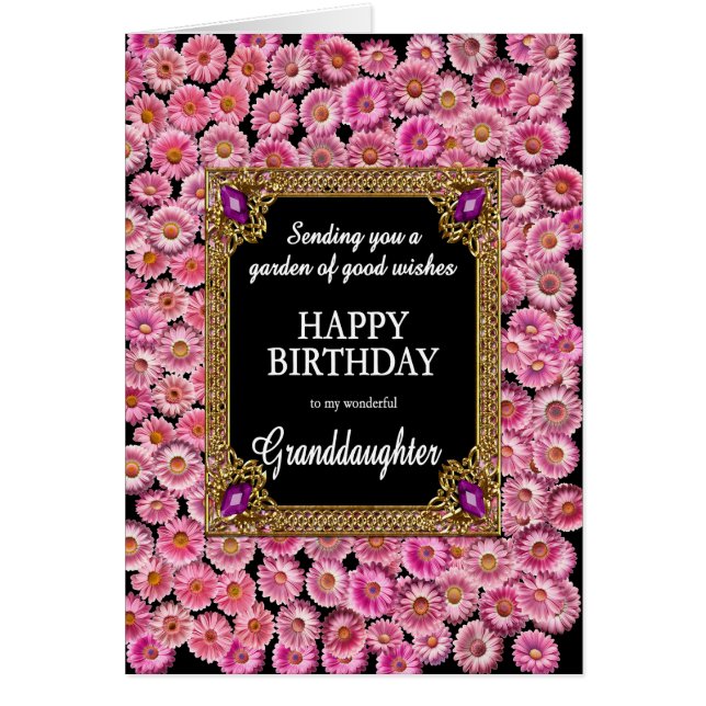 Petite-fille Anniversaire Rose Daisées (Devant)