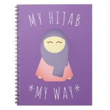 PETITE FILLE AVEC CARNET HIJAB CADEAU ISLAMIQUE