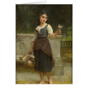 Petite fille avec des fleurs