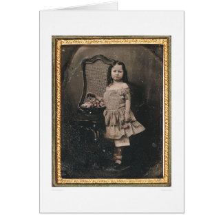 Petite fille avec un panier des fleurs (40319)