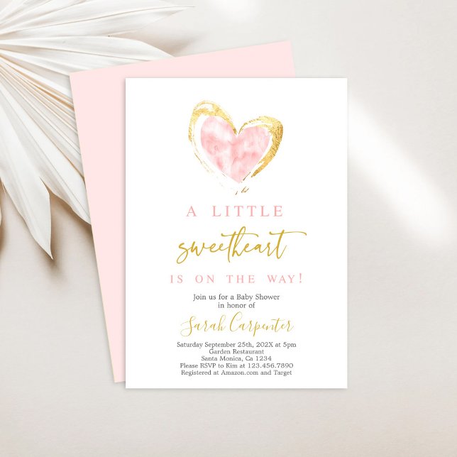 Petite fille Baby shower  Invitation (Créateur téléchargé)