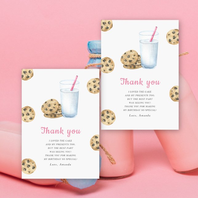 Petite fille Cookie fête d'anniversaire merci (Créateur téléchargé)