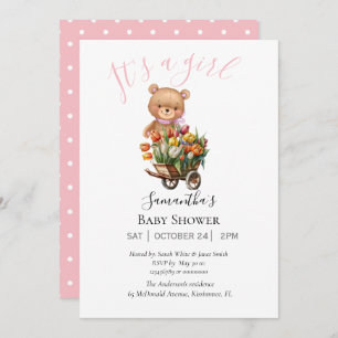 petite fille en peluche invitation