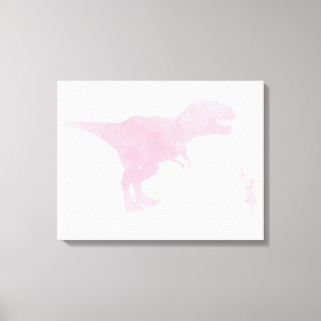 Petite fille et toile Dinosaur - Girls TRex Art (Recto)
