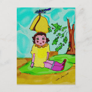 petite fille histoire postcard