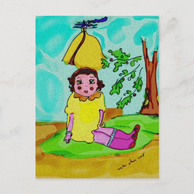 petite fille histoire postcard (Front)