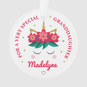 Petite-fille Noël Unicorne Personnalisée