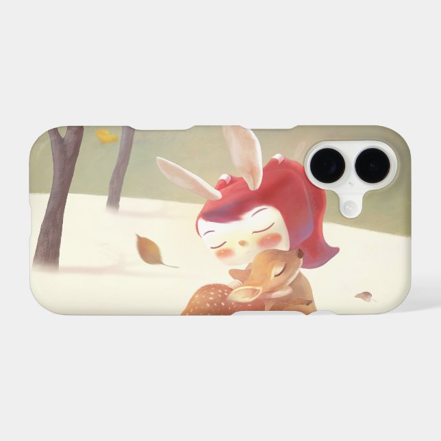 Petite fille qui serre des cerfs (Verso (Horizontal))