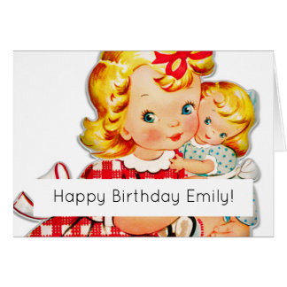 Petite fille retro vintage poupée