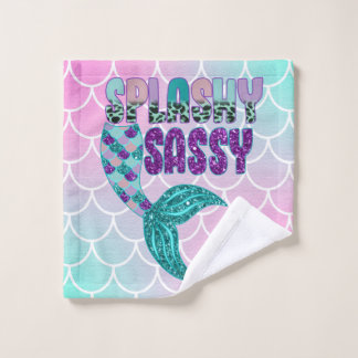 Petite fille Splashy rose violet vert de sirène Qu