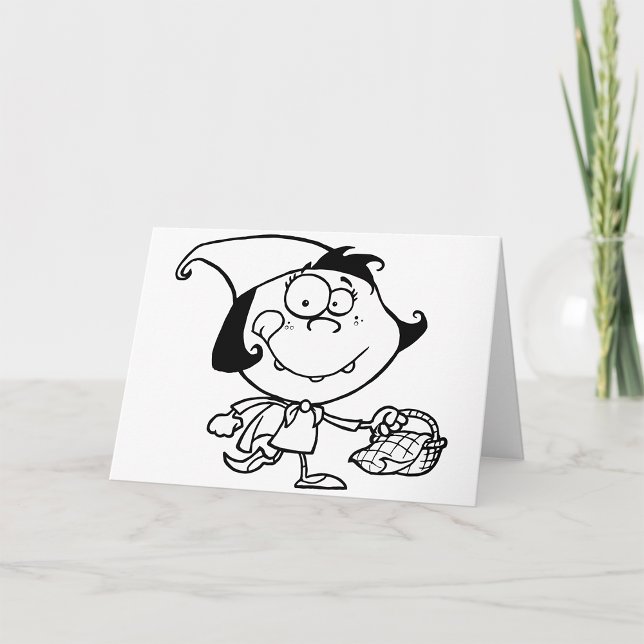 Petite Fille Sur Une Carte De Voeux Pique-Nique (Créateur téléchargé)