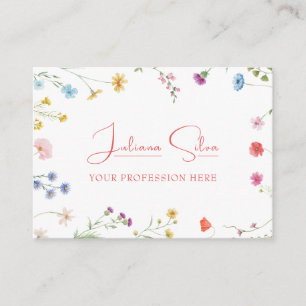 Petite Floral Patterned with QR Business Card