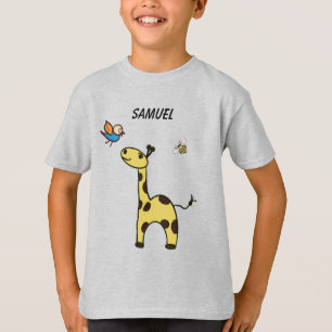 petite girafe mignonne avec ballons T-shirt