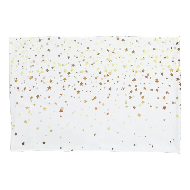 Petite Golden Stars Pillowcase (Front)