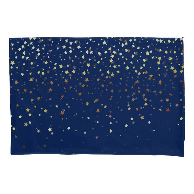 Petite Golden Stars Pillowcase  (Front)