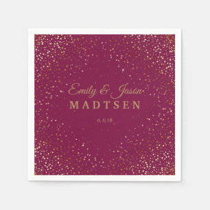 Petite Golden Stars Wedding Paper Napkins