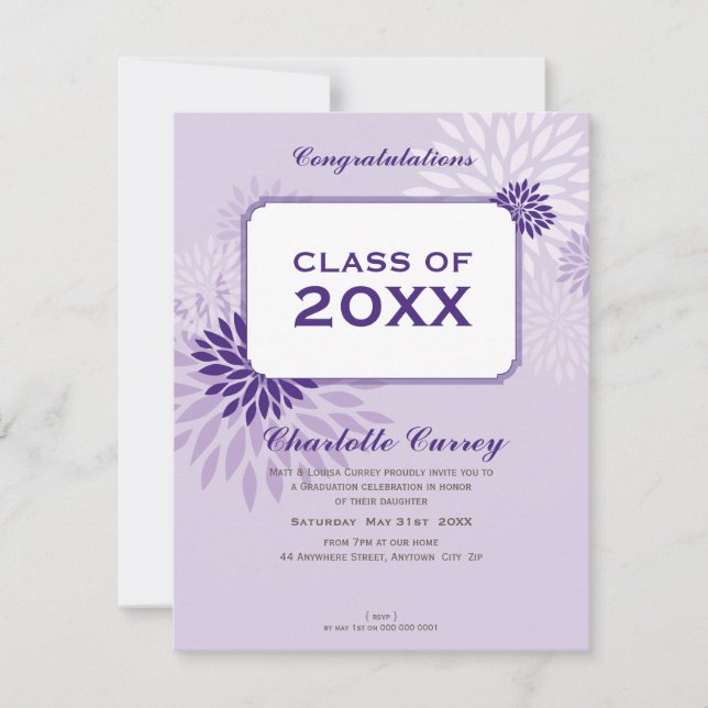 PETITE GRADUATION ANNOUNCEMENT :: GRAD105 1P (Front)