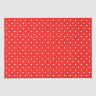 Petite Hearts on Bright Red Tissue Paper