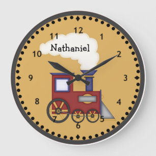 Petite horloge murale du moteur de train