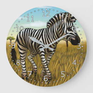 Petite horloge zèbre