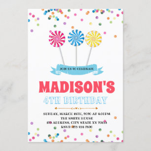 Petite invitation à la fête d'anniversaire de la s
