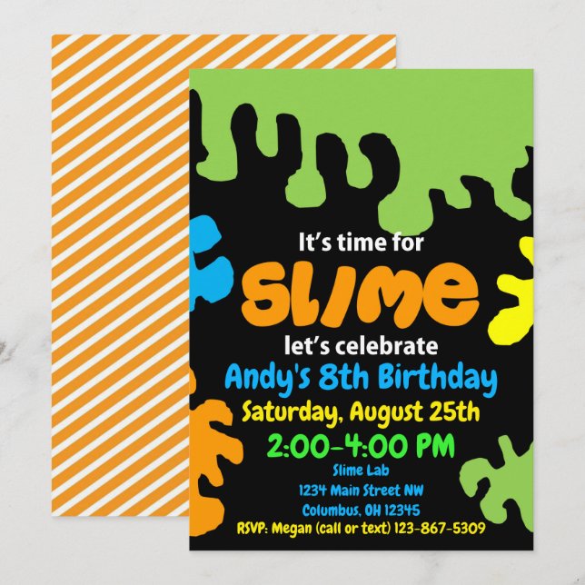 Petite invitation à la fête d'anniversaire; labora (Devant / Derrière)