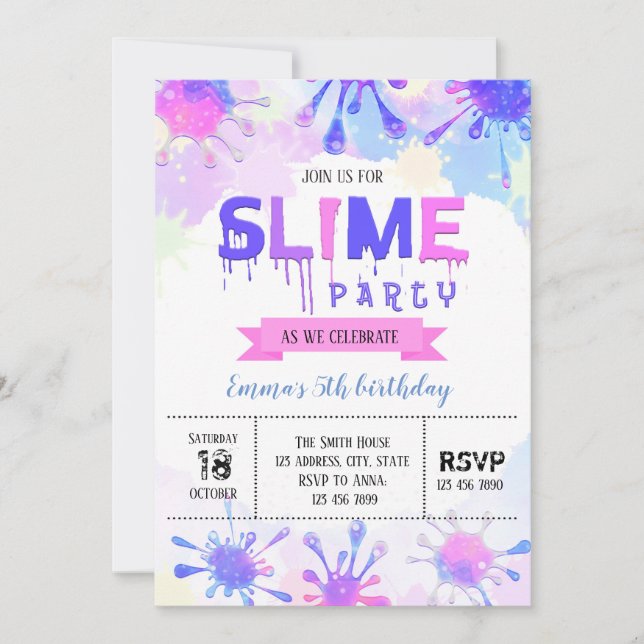 Petite invitation à l'anniversaire (Devant)