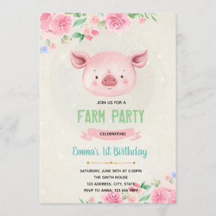 Petite invitation à l'anniversaire de porc