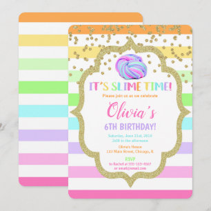Petite invitation à l'anniversaire, fille pastel e