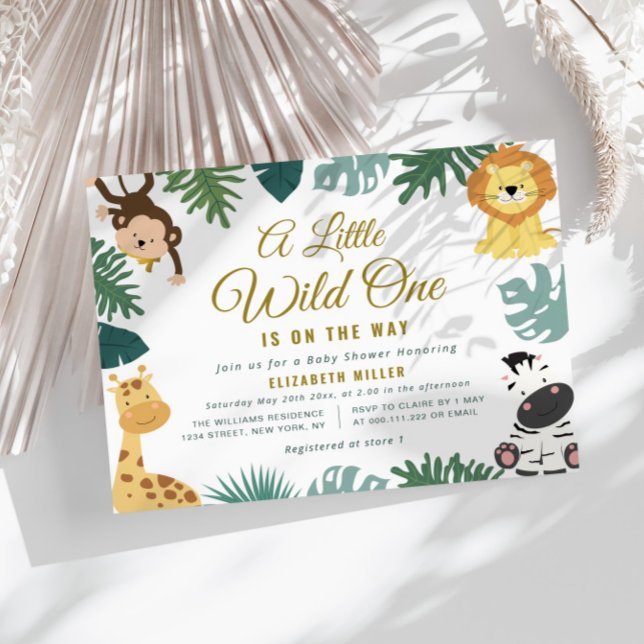 petite invitation à un baby shower sauvage (Créateur téléchargé)