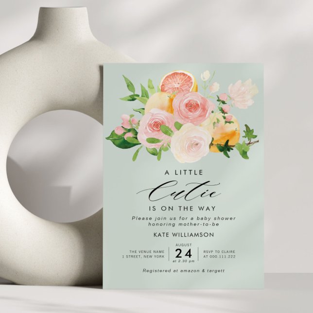 petite invitation au baby shower d'agrumes (Créateur téléchargé)