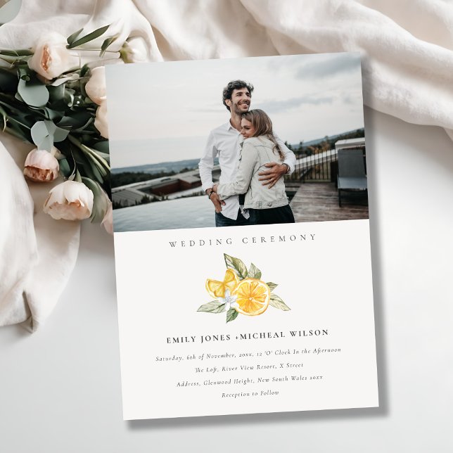 Petite invitation au mariage avec photo de limoner (Créateur téléchargé)