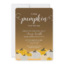 Petite invitation baby shower citrouille