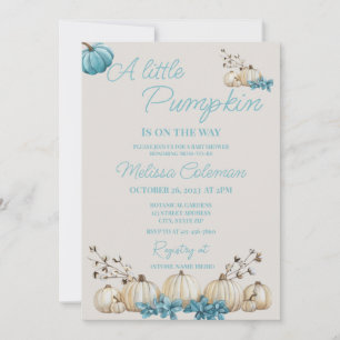 Petite invitation Baby shower Citrouille