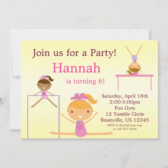 Petite invitation croulante de fête d'anniversaire (Devant)